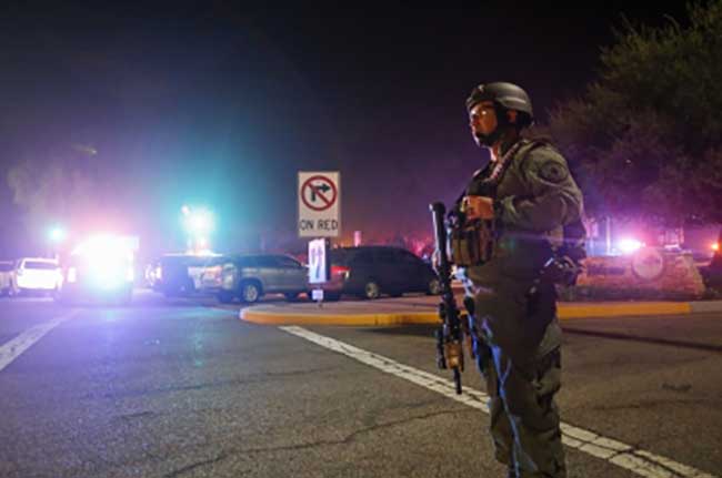 10 killed in California shooting, search launched for gunman