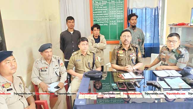 2 more hardcore NLFT militants held in Tripura; arms & currencies recovered