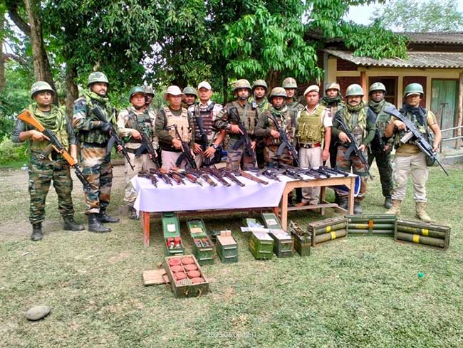 Manipur: Security forces recover 40 looted sophisticated arms