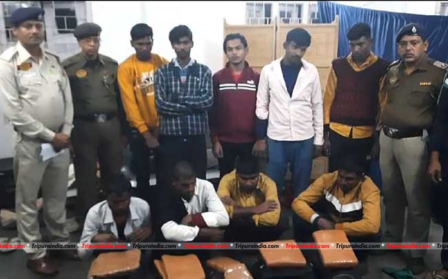 52 Kg Ganja worth over Rs. 5 lakhs seized from Agartala railway station; 9 held