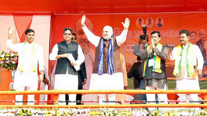 Tripura polls battle between double engine versus 'triple Apad': Amit Shah