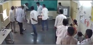 Andhra MLA caught on camera smashing EVM