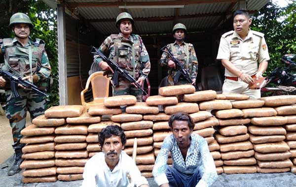 Assam Rifles, Tripura Police arrested two with cannabis of Rs 1 crore