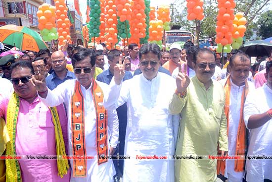 CM Dr Manik Saha leads nomination paper submission; express confidence of BJP’s victory in Panchayat Polls