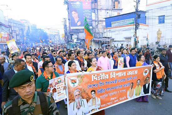 BJP in Tripura celebrates party’s victory in Delhi; CM Dr Manik Saha joins victory rally