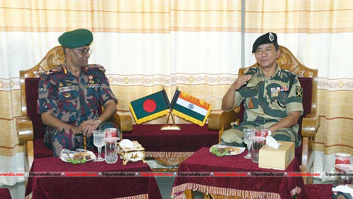 BSF DG discusses border management strategies with BGB at Agartala-Akhaura ICP