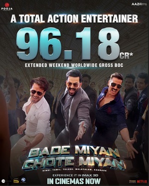 'Bade Miyan Chote Miyan’ keeps cash registers ringing, mints Rs 96.18 cr worldwide