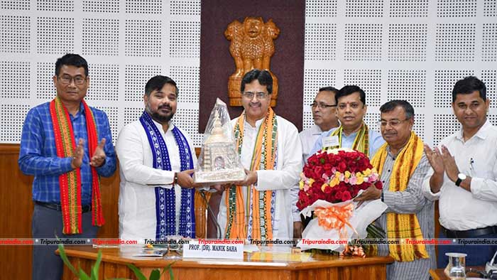 Cabinet colleagues’ greeted Chief Minister Prof. Dr. Manik Saha for completing one year in office