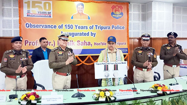 CM Dr Manik Saha inaugurates observance of 150 years of Tripura Police