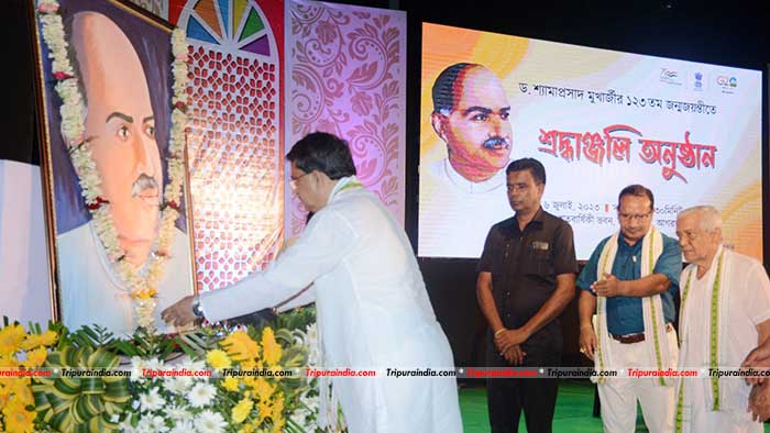 Tripura remembers Dr. Shyama Prasad Mukherjee remembered on his 123rd birth anniversary