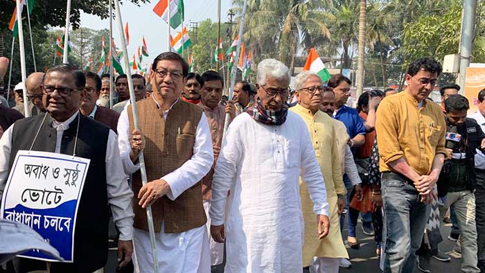 Tripura: Cong, Left take out rally; seek stop on violence ahead of polls