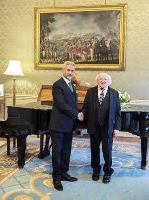 EAM Jaishankar calls on Ireland President Michael Higgins, discusses role of culture in strengthening nationhood