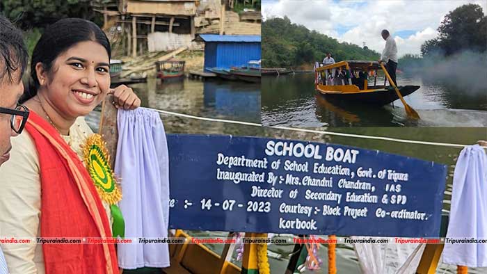 First ever ‘School boat’ to carry students to school through Tripura’s Dumbur Lake