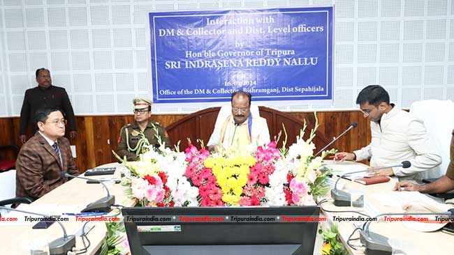 Governor Indrasena Reddy Nallu calls for enhancing farmers’ income; Chairs meeting with DM, administrative officials