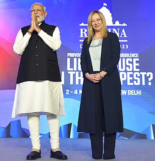 Italy PM Giorgia Meloni, PM Modi inaugurate Raisina Dialogue 2023