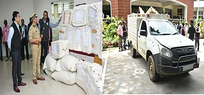 K’taka Police seize 1,500 kg ganja worth Rs 12 cr, arrest MBA graduate