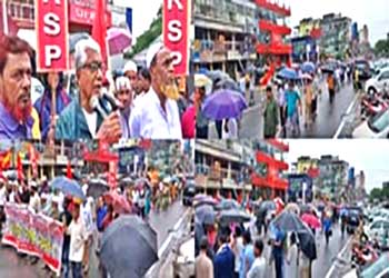 Left parties hold rallies in Agartala demanding protection for minorities in B’desh