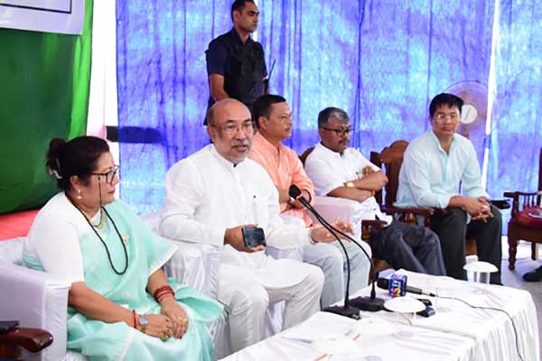 Manipur CM launches onetime financial aid of Rs 1,000 per head for displaced people