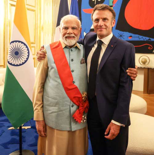 Modi becomes first Indian PM to receive France's highest award