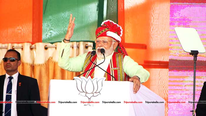 Voting for Cong, CPI-M will facilitate return of violence, corruption: Modi in Tripura