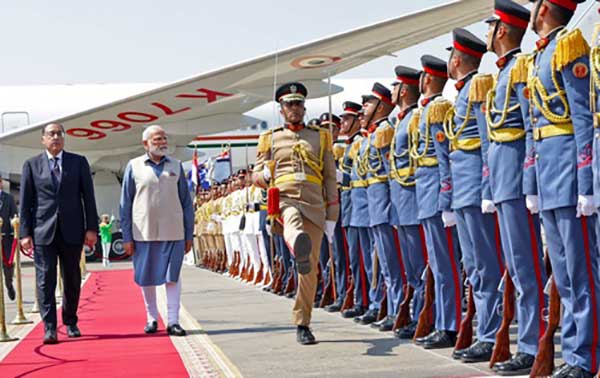 Modi visits Al-Hakim mosque, Heliopolis war cemetery in Egypt