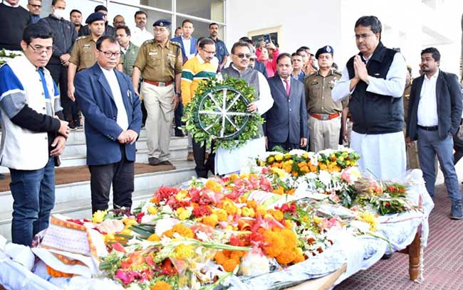 Mortal remains of Tripura minister N C Debbarma consigned to flames with state honours