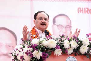 Nadda lauds Modi govt for revoking Article 370, slams Congress for 'tampering' with Constitution