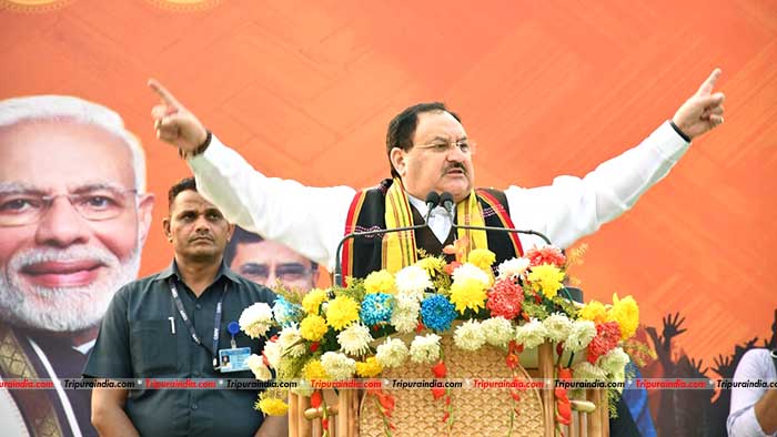 Nadda promises Rs 50K cr investment if BJP retains power in Tripura