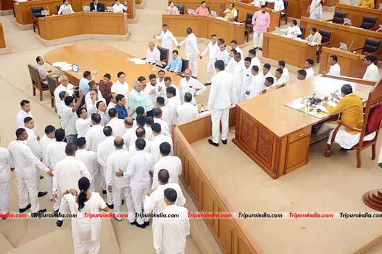 Tripura Assembly witnesses ruckus over minister’s social media post on Hindus & Hindu idols