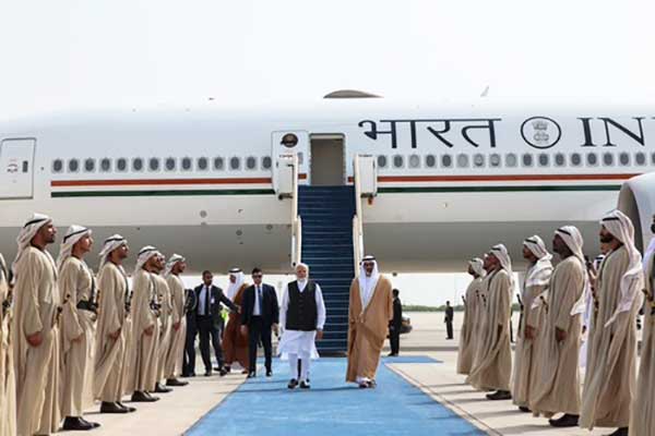 PM Modi arrives in UAE, looks forward to bilateral talks to deepen ties