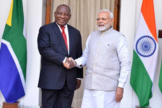 PM Modi speaks with S.African President, discusses bilateral relations