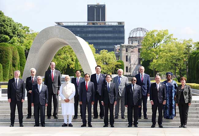 PM Modi visits Hiroshima Peace Memorial, pays tribute