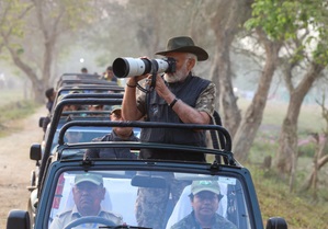 PM Modi takes safari in Kaziranga National Park