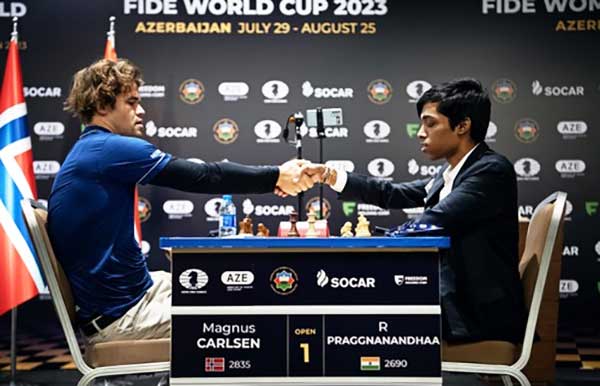 Chess World Cup: Praggnanandhaa goes down fighting to Carlsen in final