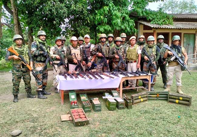 Security forces in Manipur recover 790 looted sophisticated arms