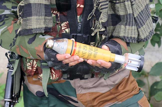 Security forces recover highly-explosive mortar bomb in Manipur