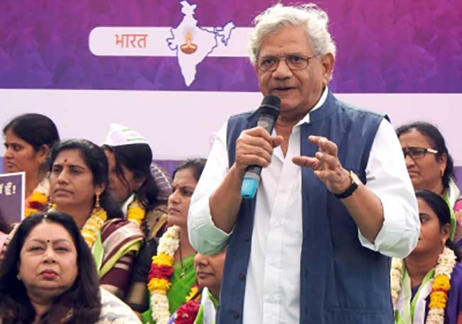 Sitaram Yechury ducks question on case against TV reporter in Kerala