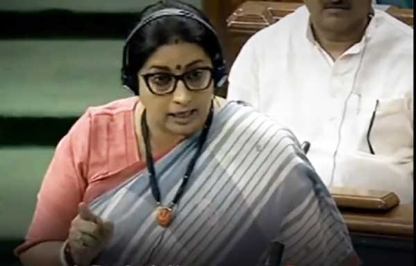 Congress not India, it defines incompetence, says Smriti Irani