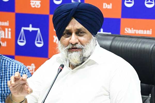 Sukhbir slams AAP for 'undeclared emergency', 'reign of repression' in Punjab