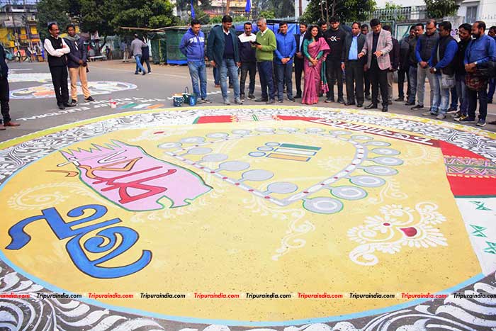 Election Commission features Rangoli Utsav for peaceful election in Tripura