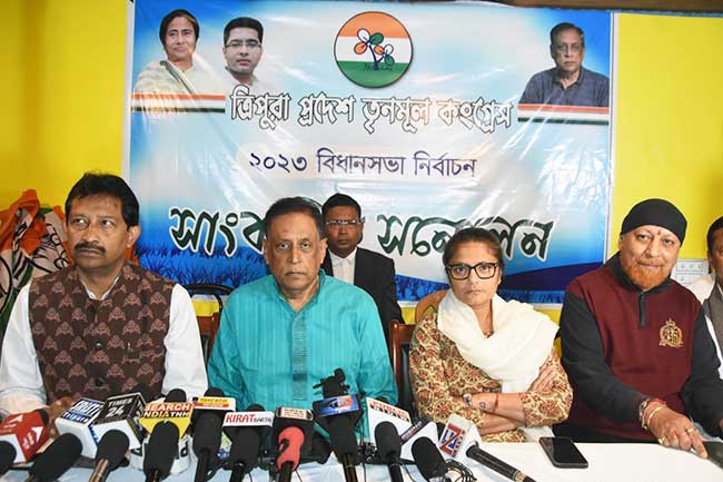 Trinamool announces 1st list of 22 candidates for Tripura polls