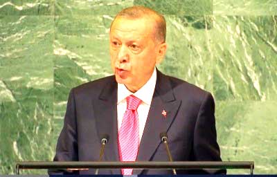 Erdogan again raises Kashmir at UN; calls for India-Pakistan dialogue