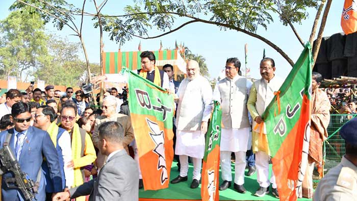 Union HM Amit Shah flag off Tripura BJP’s ‘Jana Biswas’ Yatra; calls for 2nd BJP Govt