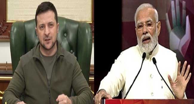 Zelensky writes to Modi, seeks humanitarian aid