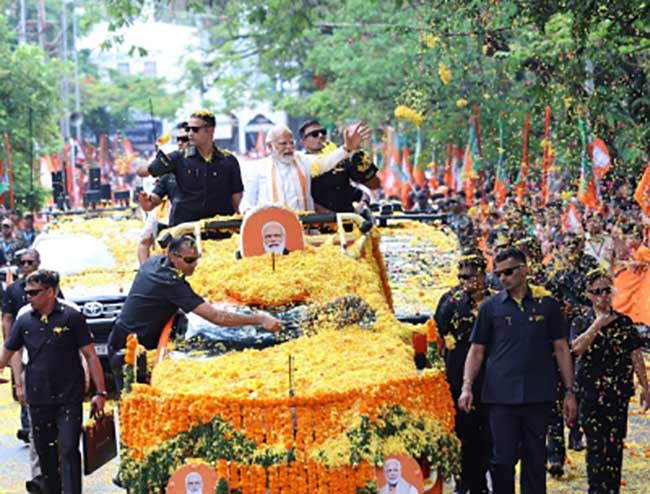 With mega roadshows by PM Modi, BJP eyes most of 28 Assembly seats of B'luru