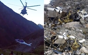 U'khand: Chopper airlifted by M-17 helicopter crashes in Rudraprayag, video emerges