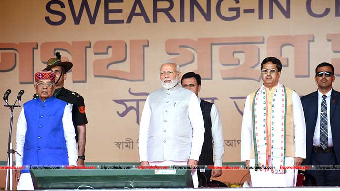 Dr. Manik Saha takes oath as CM of Tripura’s 2nd term of BJP-IPFT Govt.