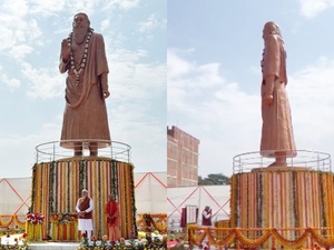 PM Modi unveils statue of Sant Ravidas, says his govt following the seer's ideology